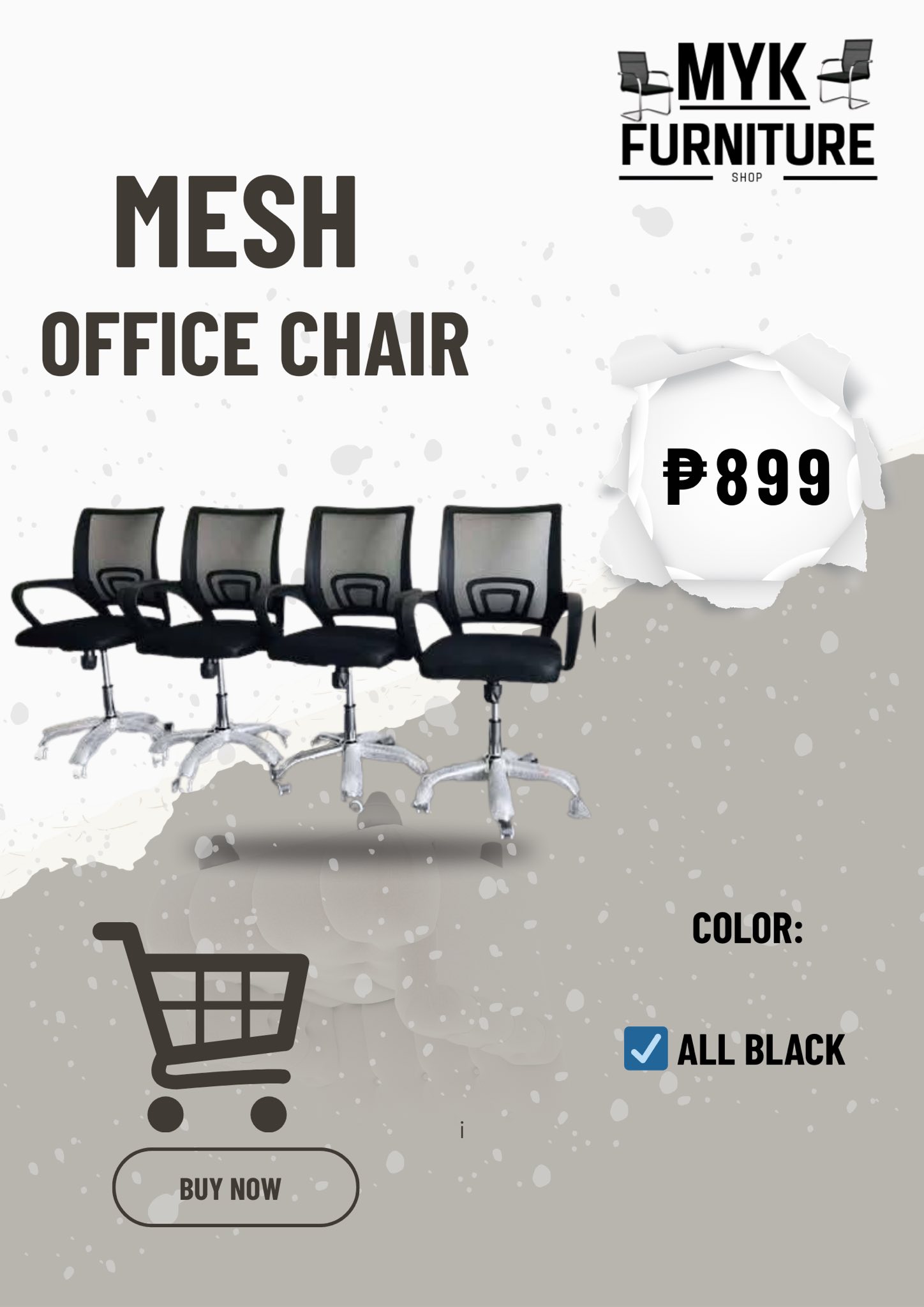 MYK Furniture Facebook ad: FOR SALE OFFICE CHAIRS