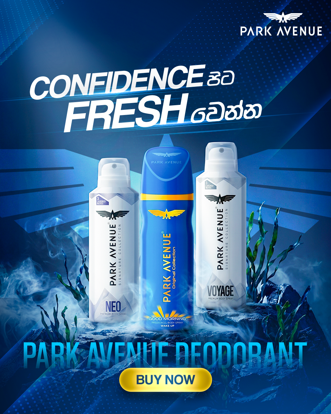 Park Avenue Sri Lanka Facebook ad: Workout කරද්දී fresh පිට ඉන්න
