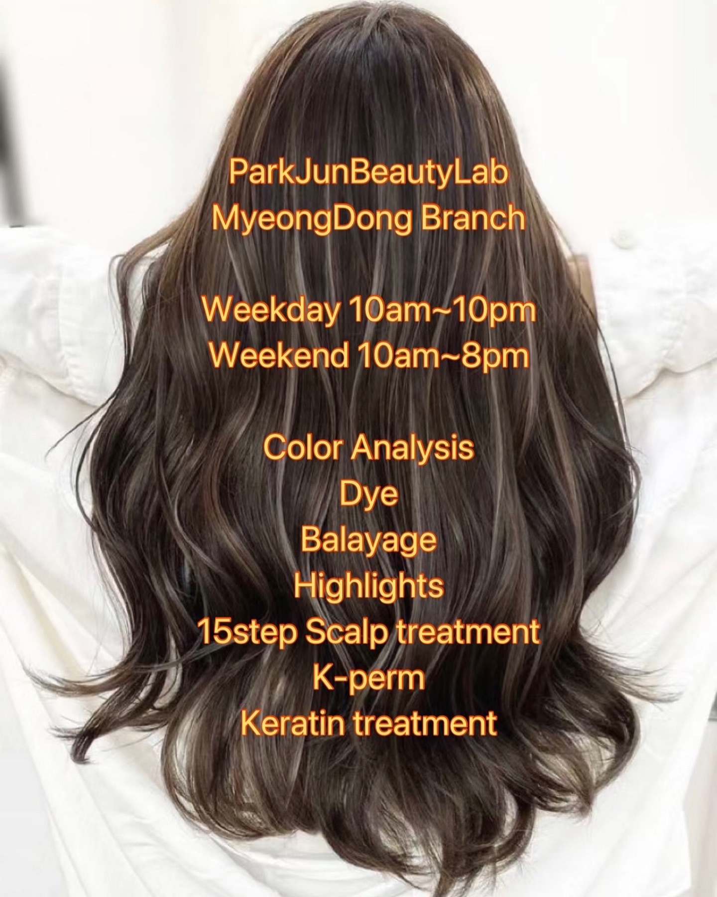 hairsalon_myeongdong Facebook ad: Hello, everyone~