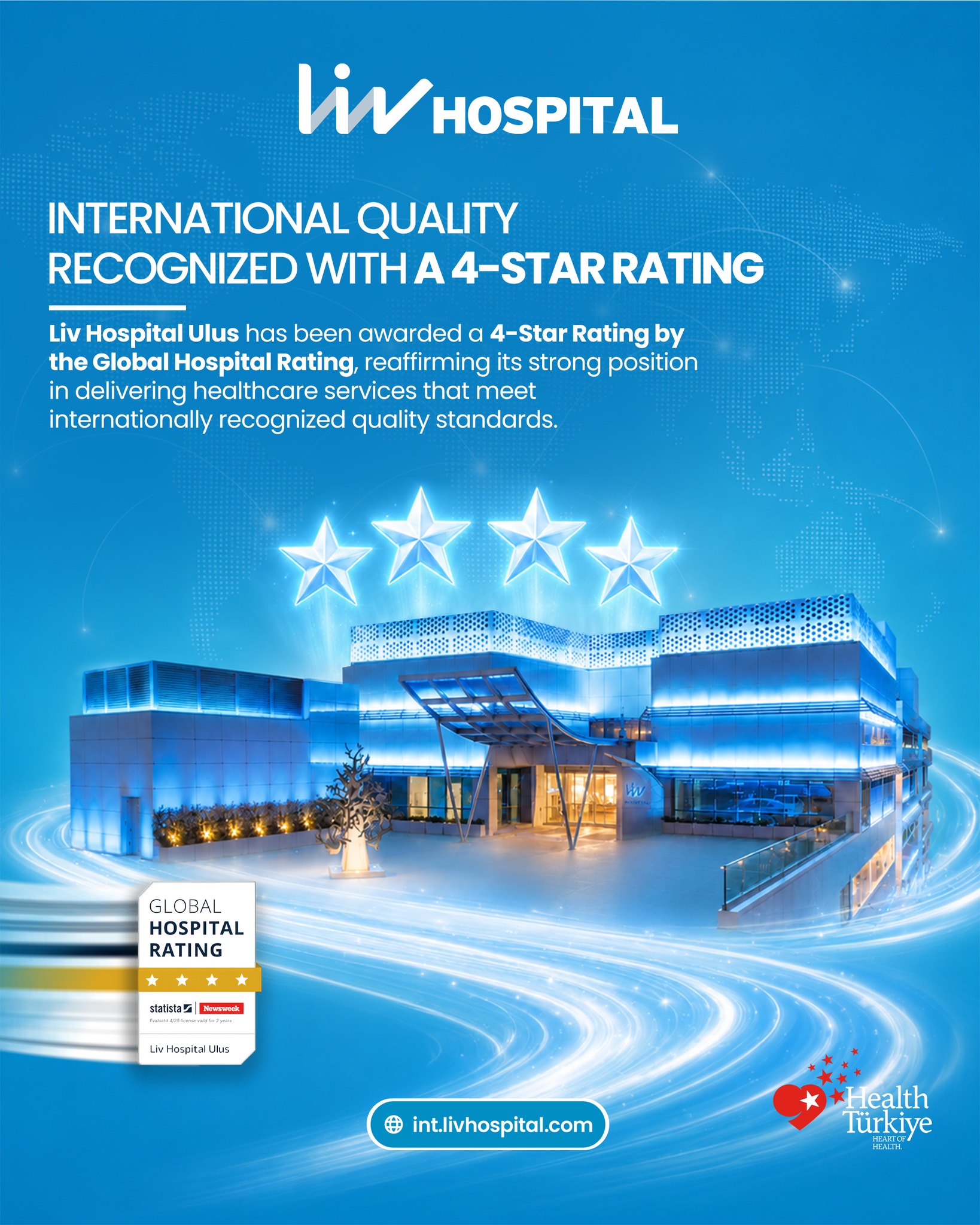 Liv Hospital International Facebook ad: Liv Hospital Ulus has been awarded a 4…