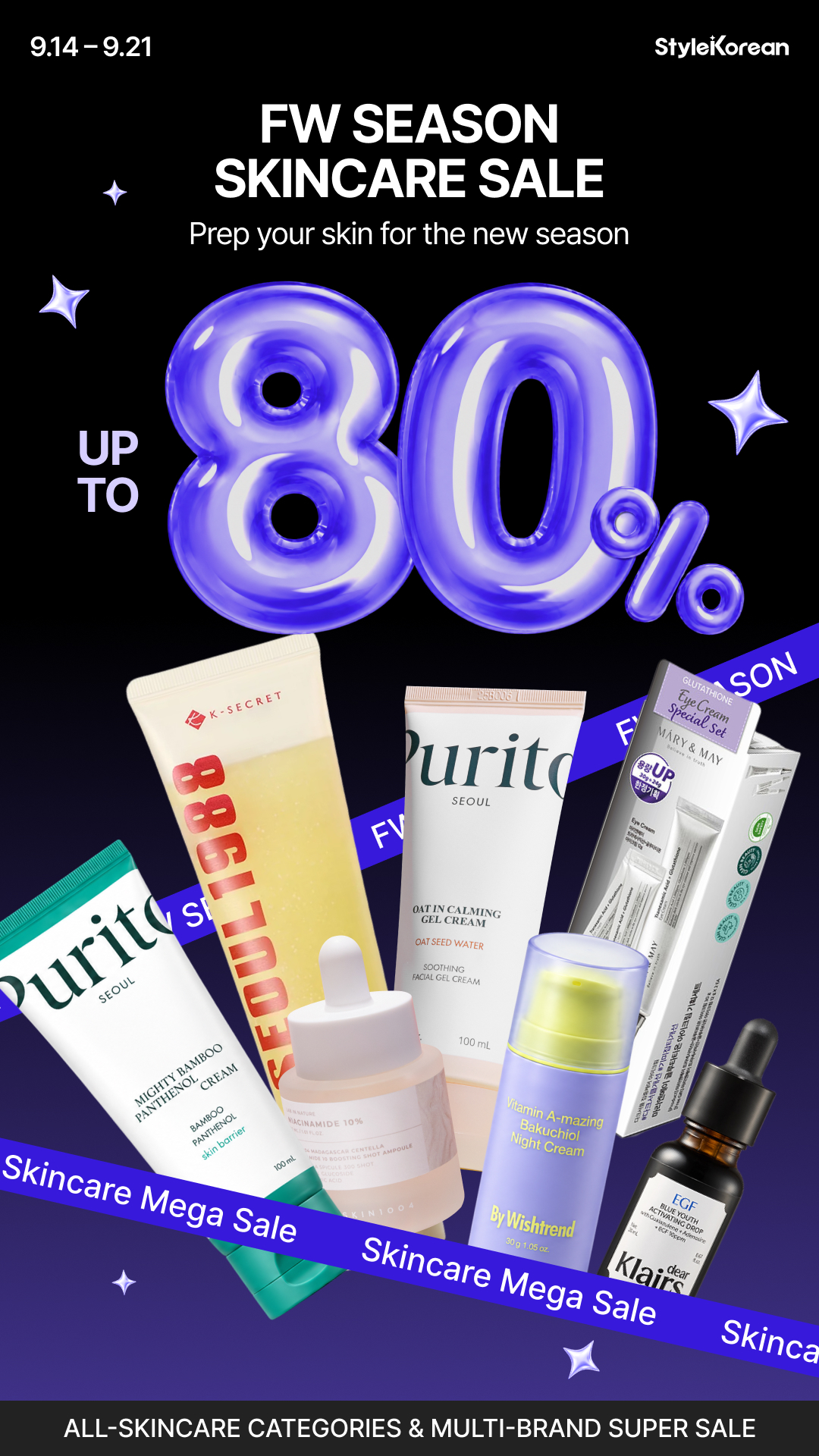 StyleKorean Facebook ad: Sale Unlocked, Up to 80% OFF