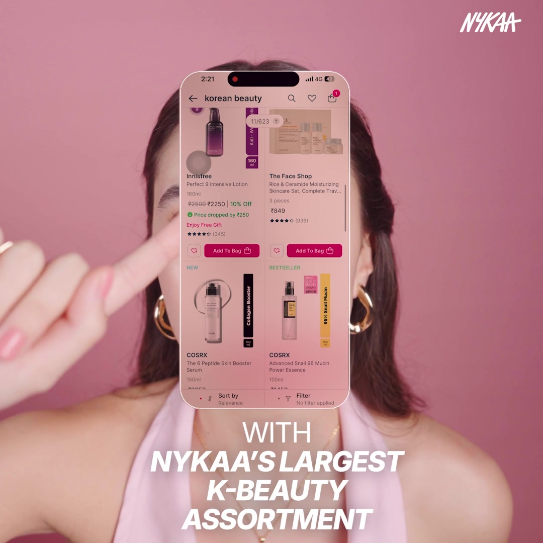 Nykaa Facebook ad: Nykaa's K-Beauty Collection