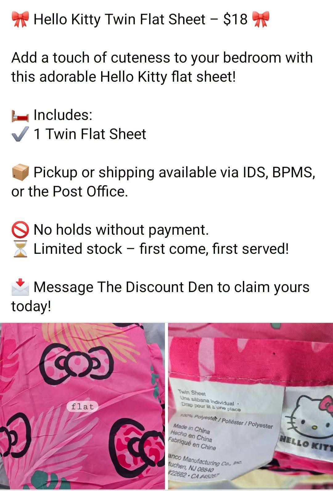 The Discount Den Facebook ad