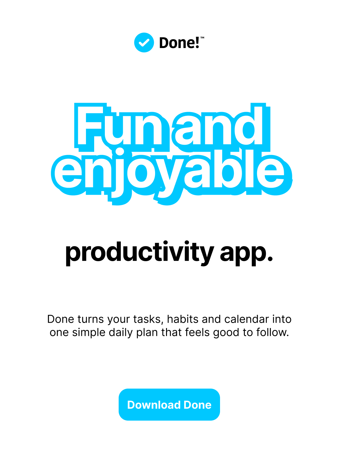Done - Happy Productivity App Facebook ad from Jul 30, 2026