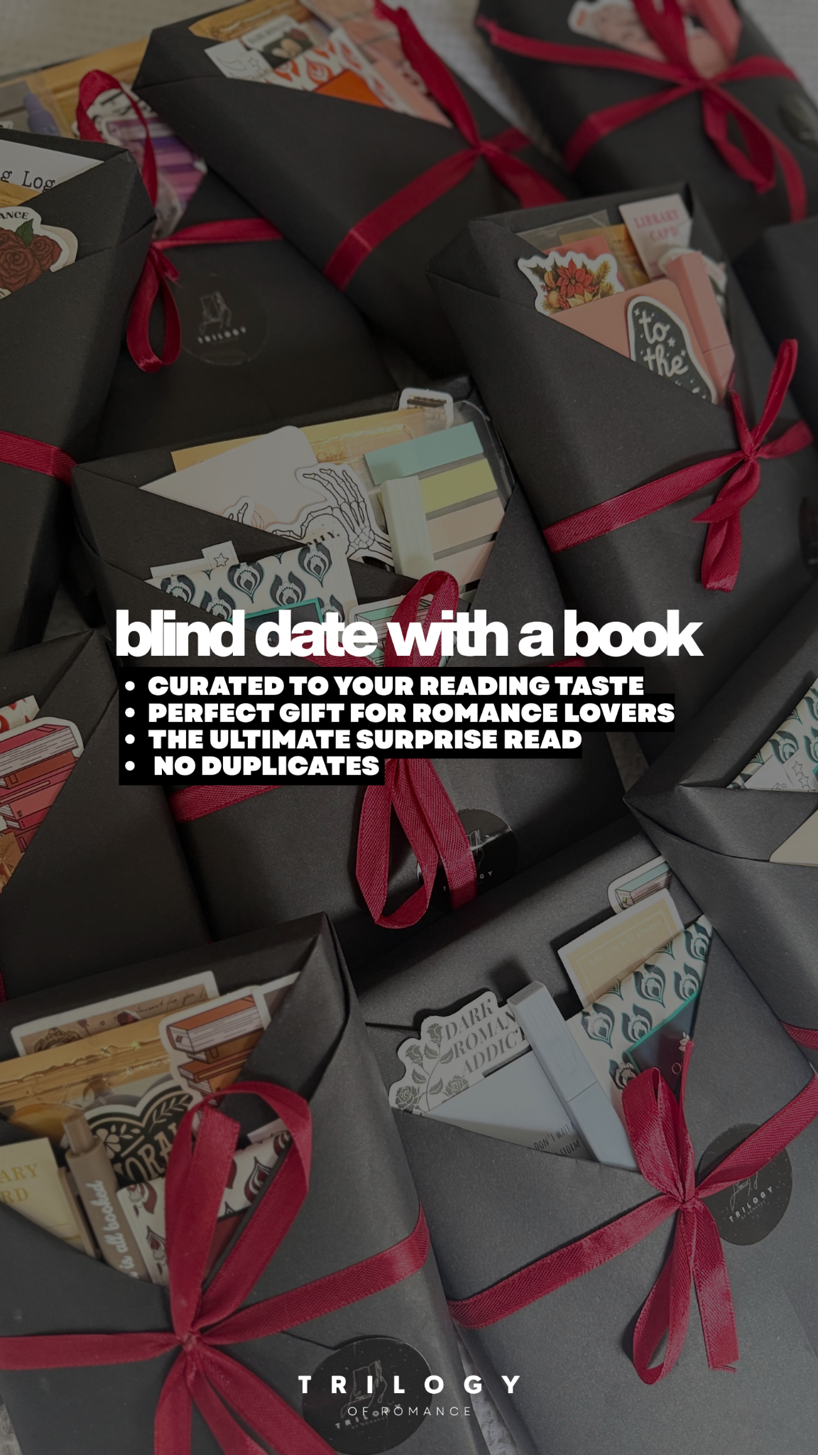 Trilogy Of Romance Facebook ad: Blind Date With a Book