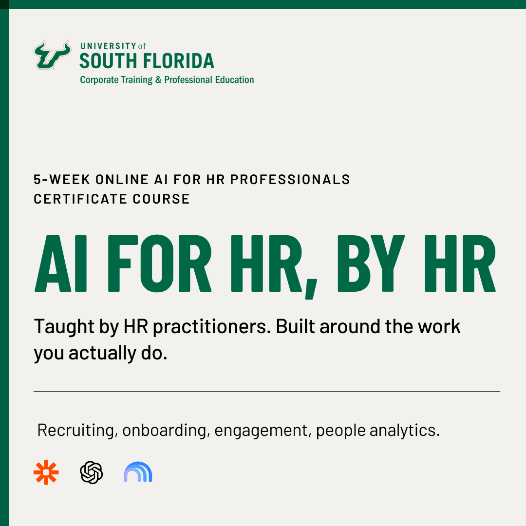 USF Corporate Training and Professional Education Online Certificates Facebook ad