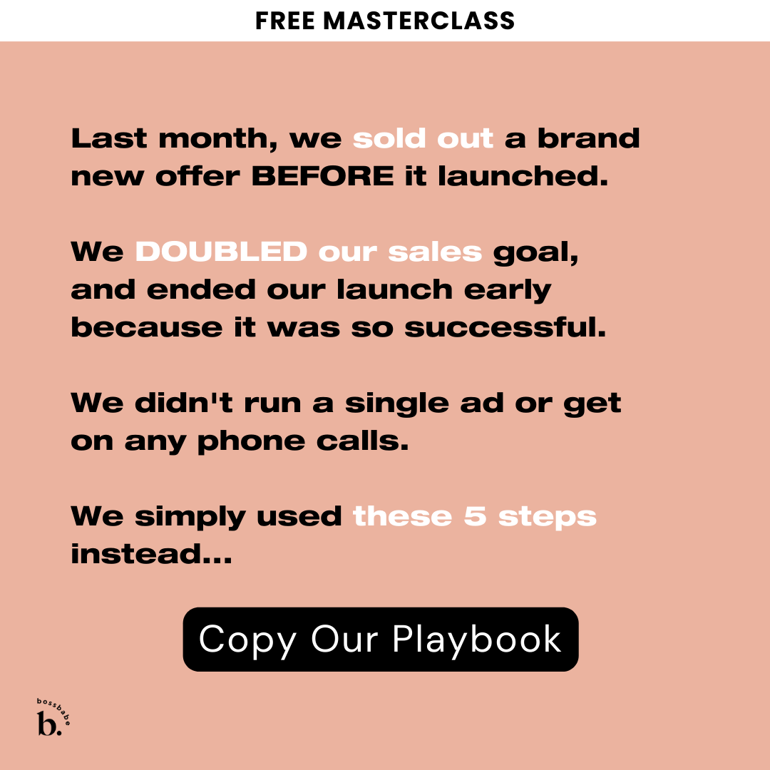 bossbabe Facebook ad