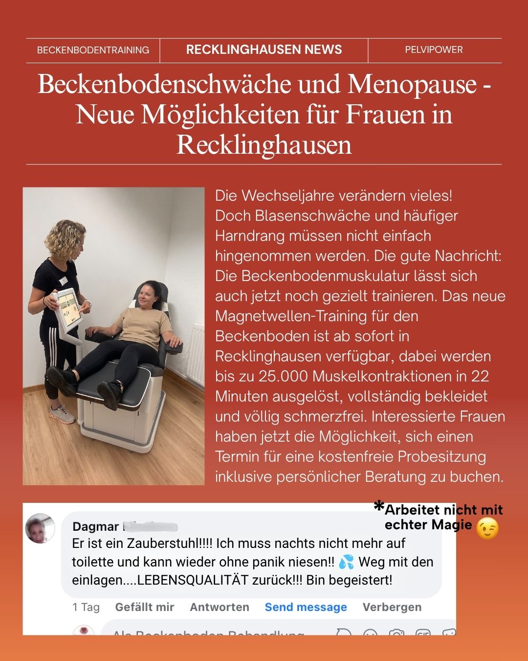 Beckenboden Behandlung Facebook ad