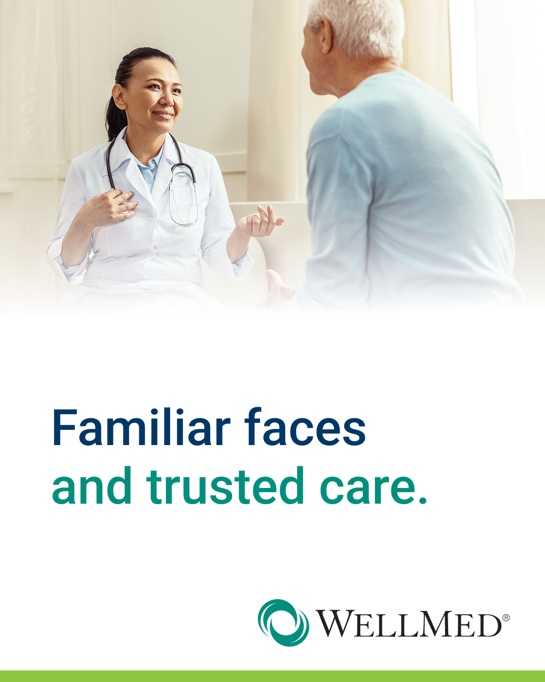 WellMed Medical Management, Inc. Facebook ad: Come see us again soon