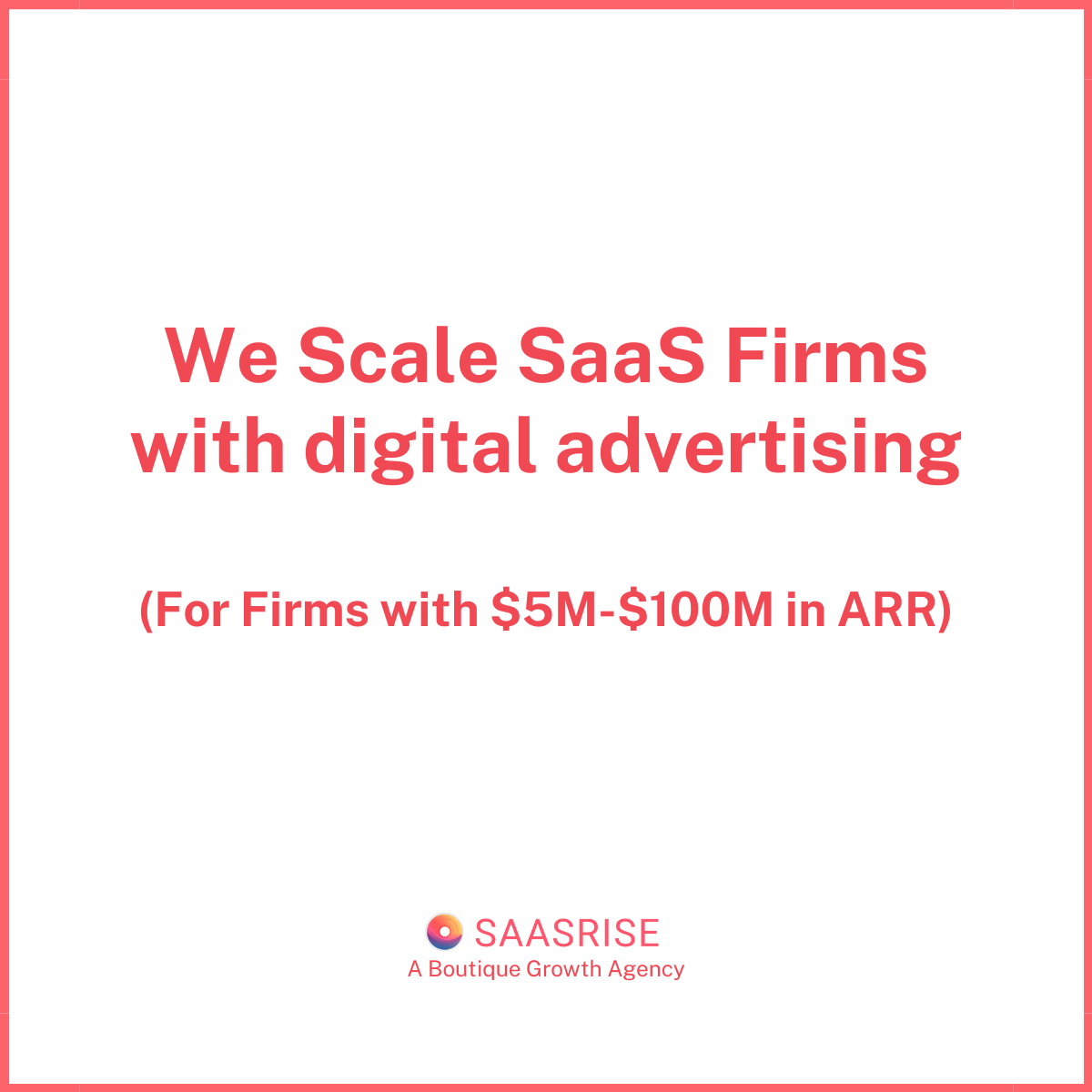SaasRise Facebook ad