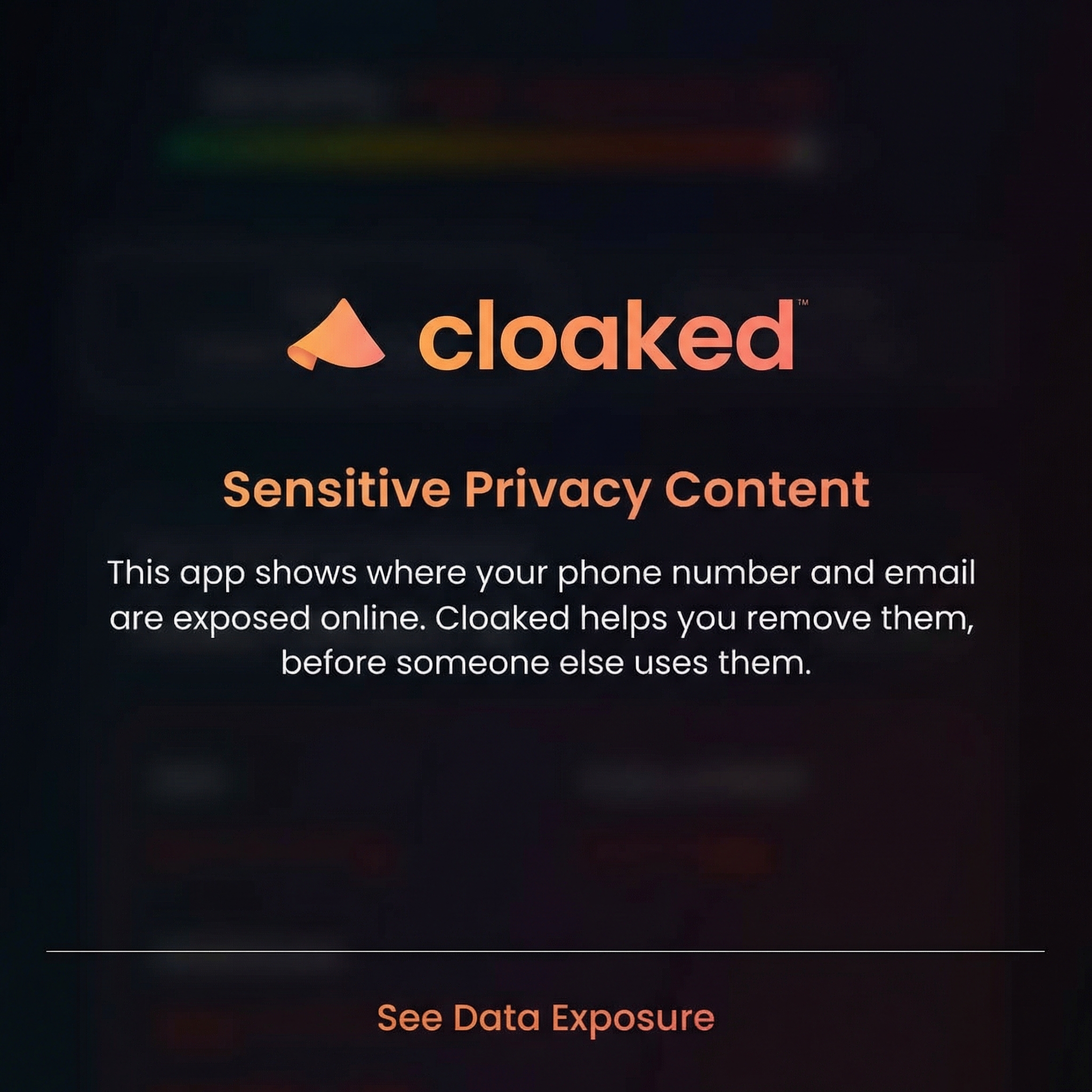 Cloaked Inc. Facebook ad