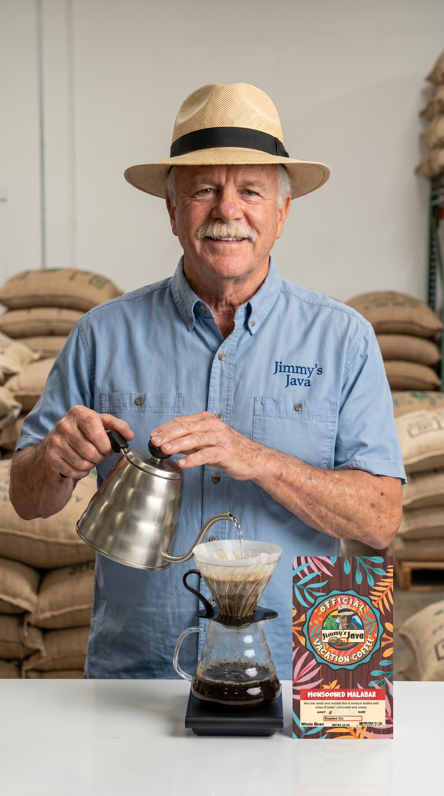 Jimmy's Java Facebook ad: Craving that vacation low acid vibe in your morning coffee.