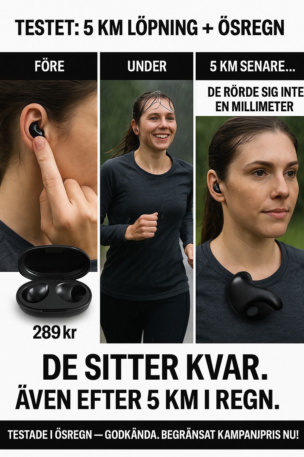 SleepPods Facebook ad: Sömnhörlurar som faktiskt funkar.