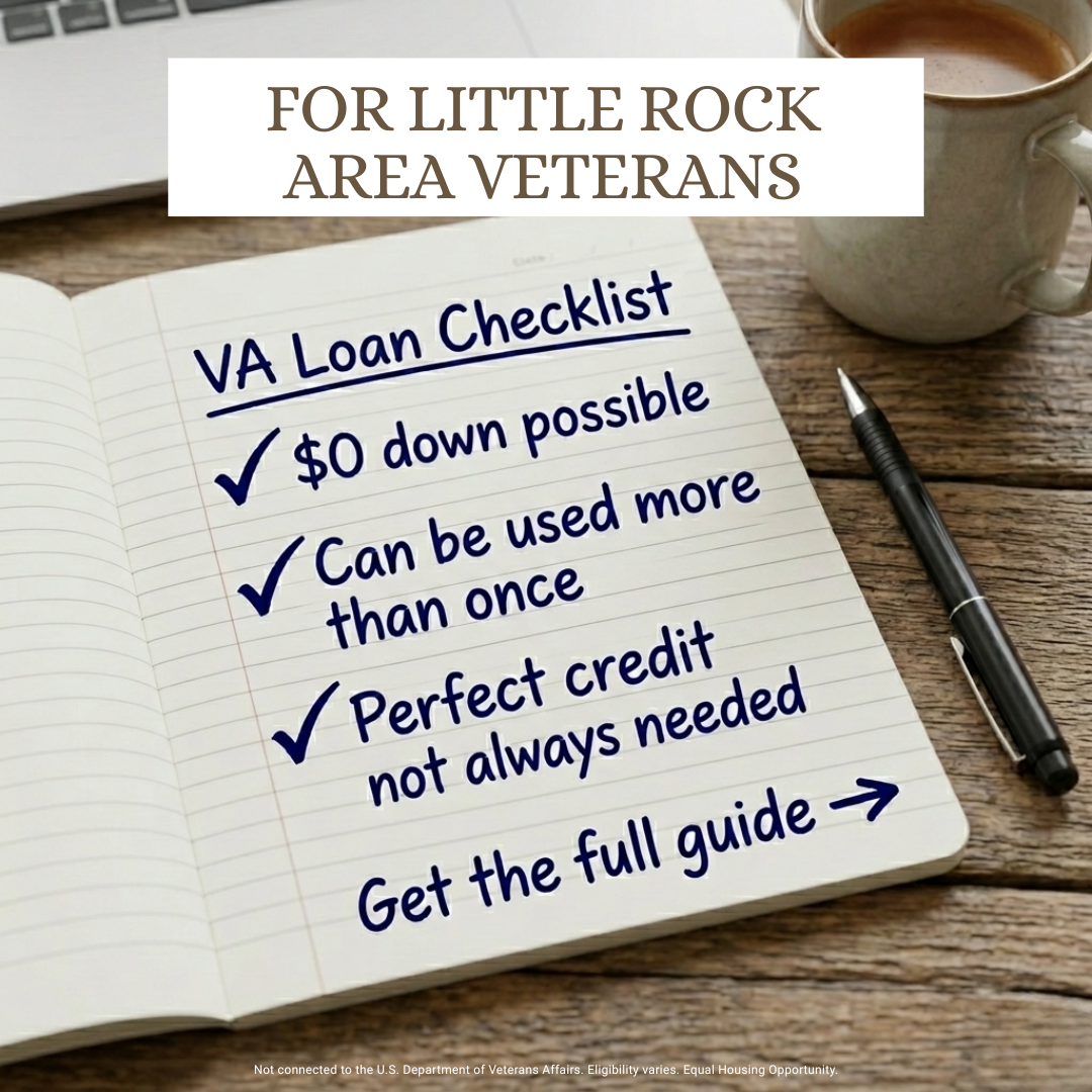 Muneerah Qaasim - Real Estate Facebook ad: Free VA Loan Guide for Little Rock Veterans