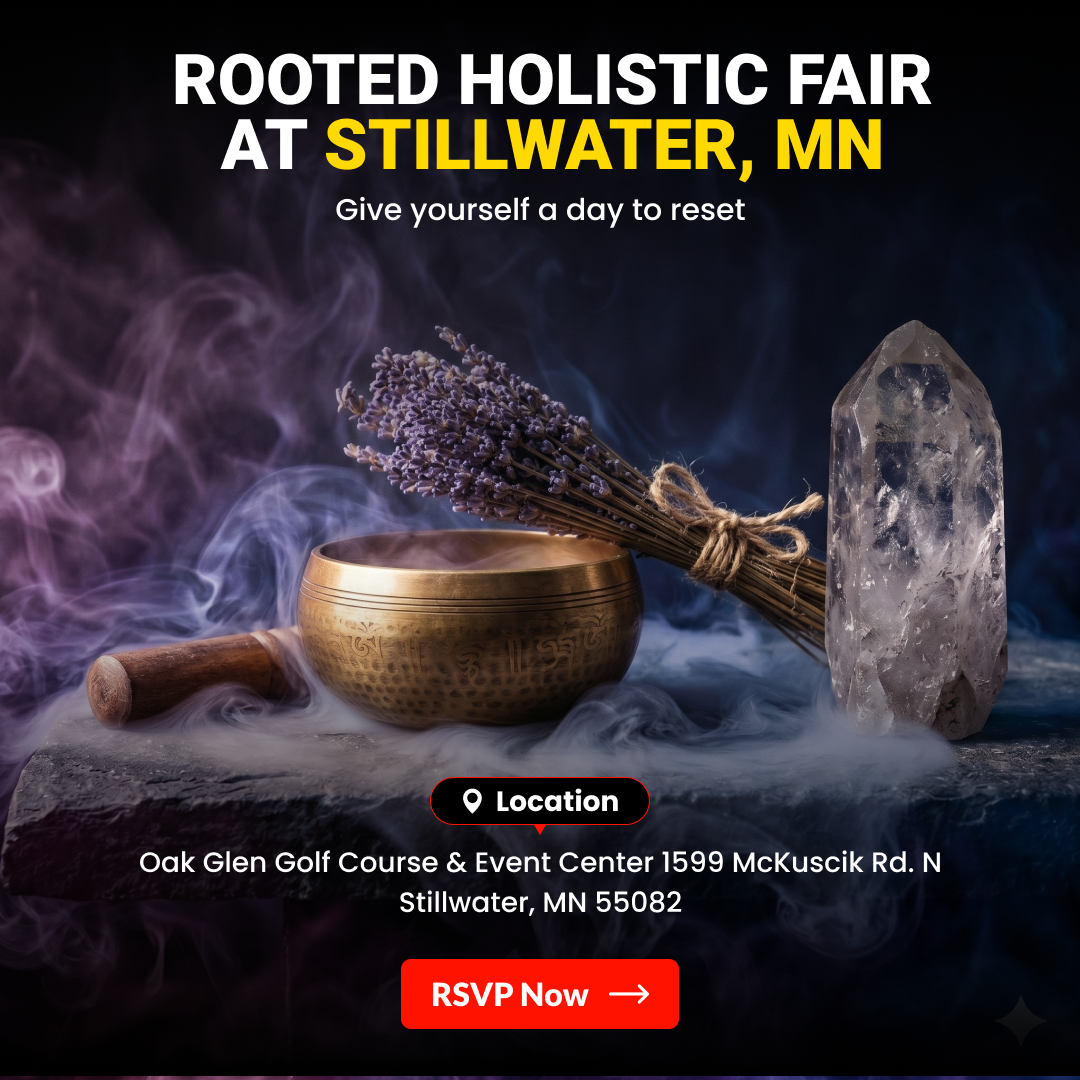 Rooted Holistic Healing & Wellness Fairs Facebook ad: Holistic Healing & Wellness Fair Stillwater, MN