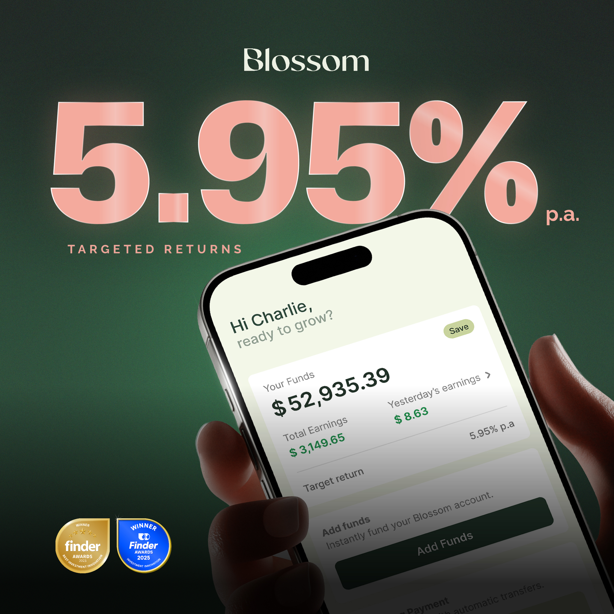Blossom App Facebook ad