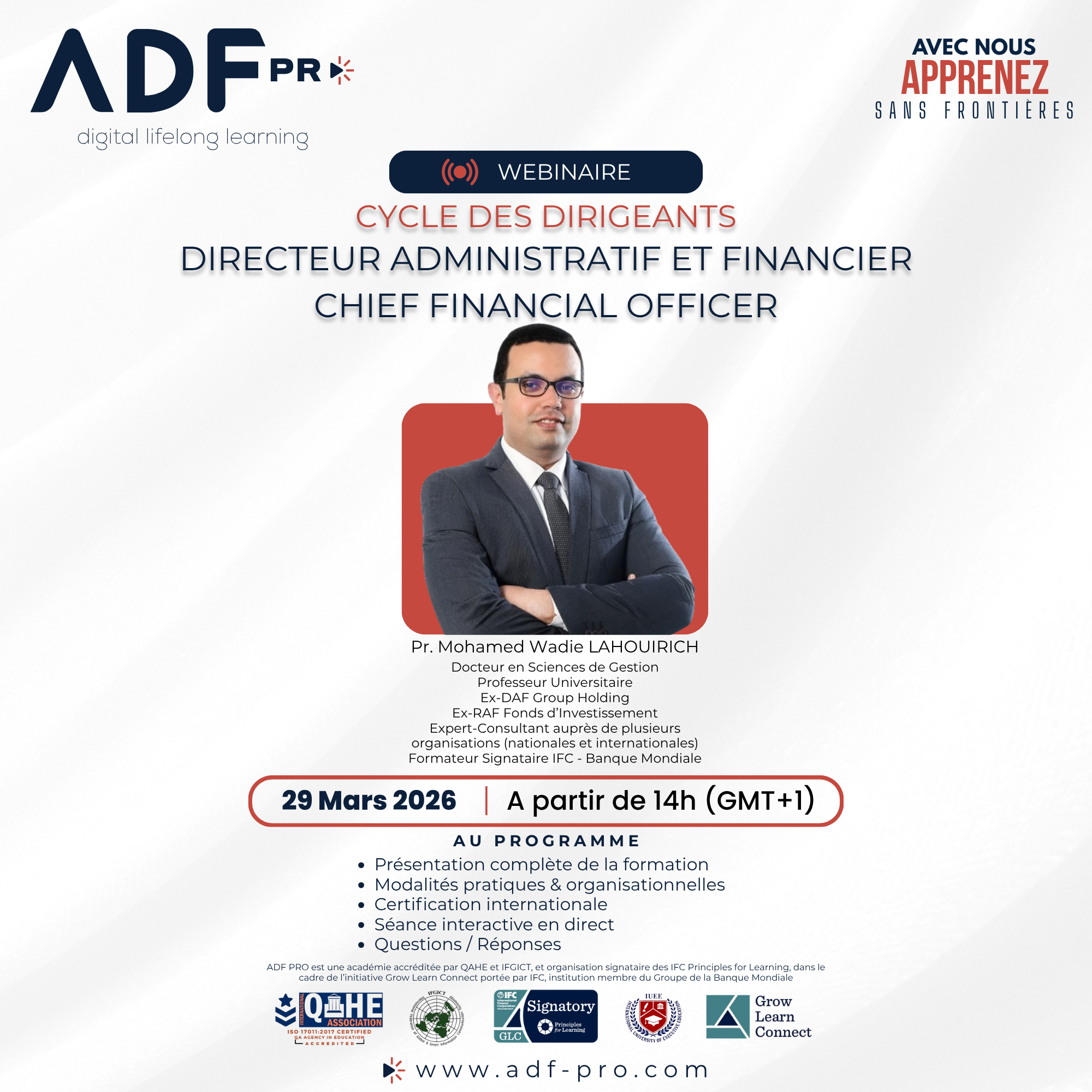 ADF PRO - Académie Digitale de la Formation Professionnelle Facebook ad