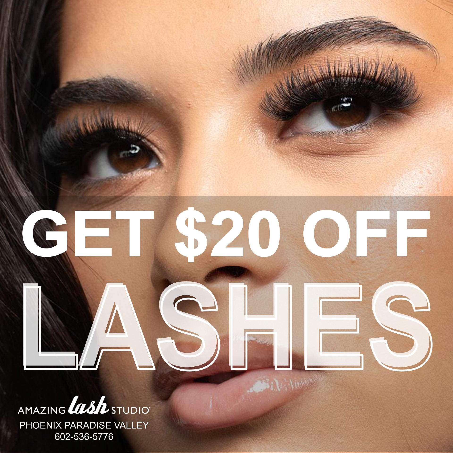 Amazing Lash Studio Facebook ad: $20 OFF Lash Extensions