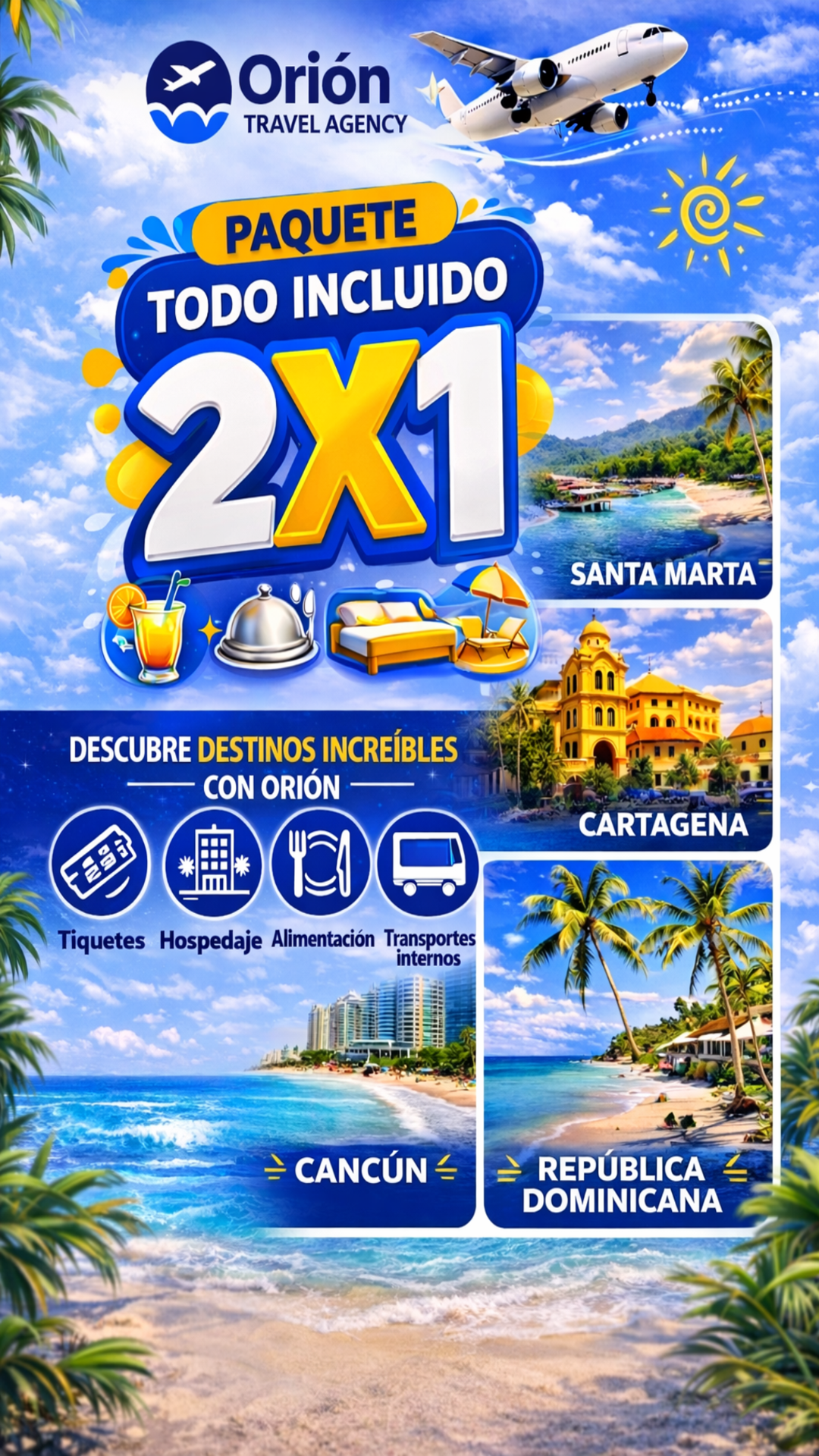 Ejes Travel Company Facebook ad: ¡Oferta 2x1 por tiempo limitado!