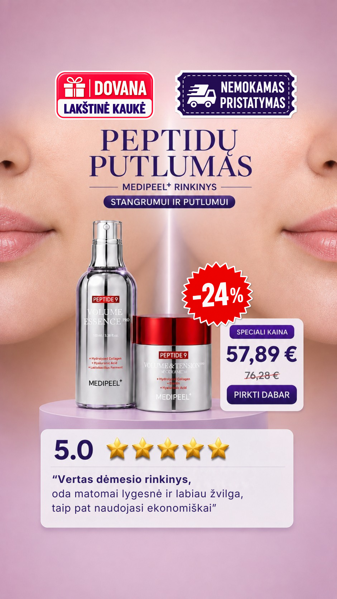 Asian Blossom korėjietiška kosmetika Facebook ad
