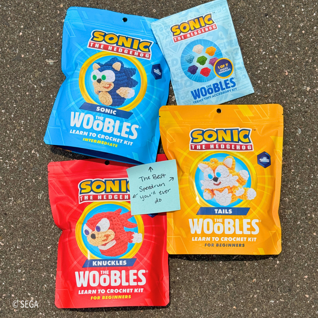 The Woobles Facebook ad: Crochet Sonic