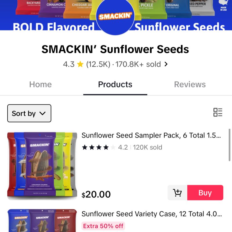 Cole Schaefer Facebook ad: SMACKIN' Sunflower Seeds
