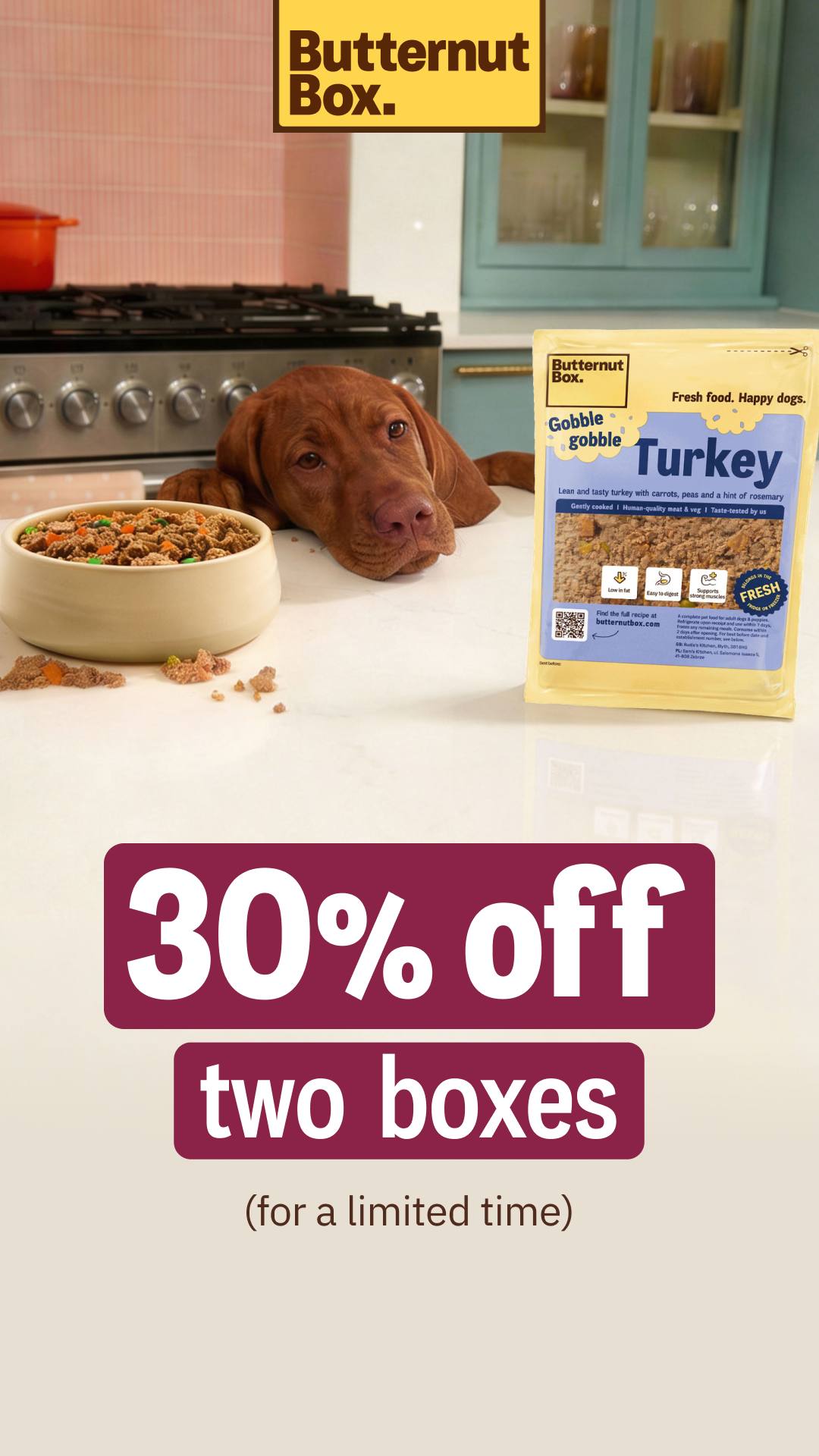 Butternut Box Facebook ad