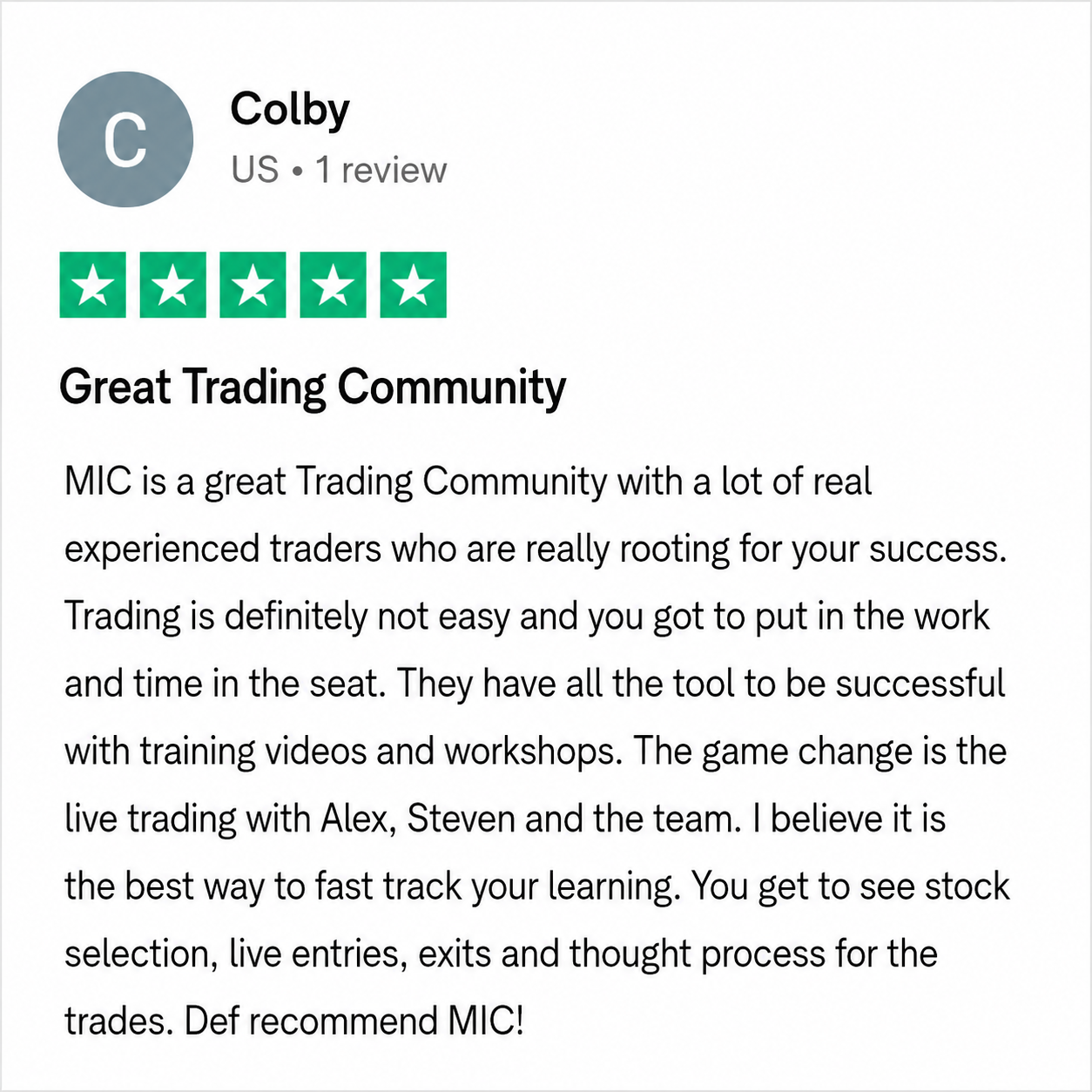 Myinvestingclub Facebook ad