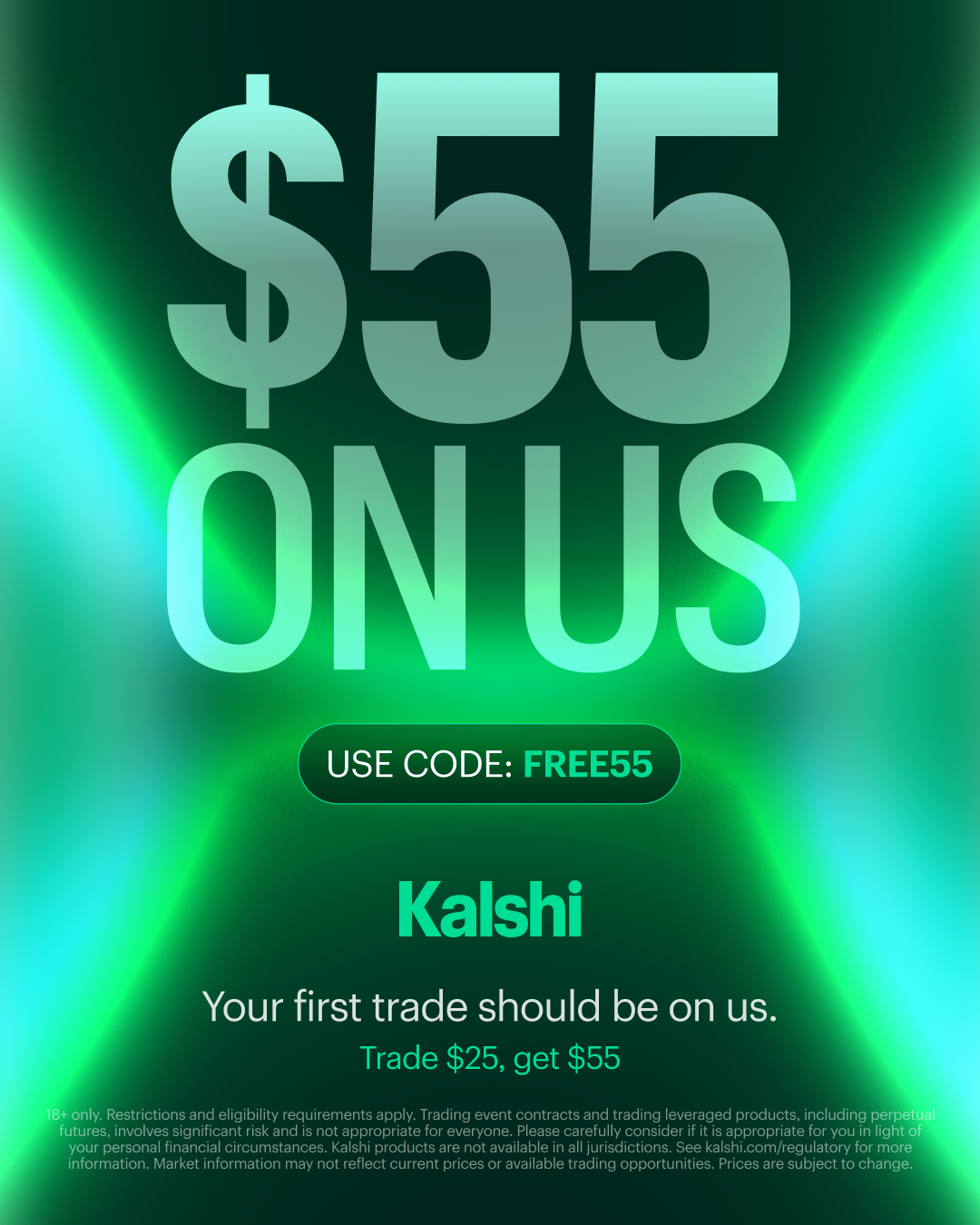 Kalshi - Trade the Headlines Facebook ad: Kalshi: Trade Football & more