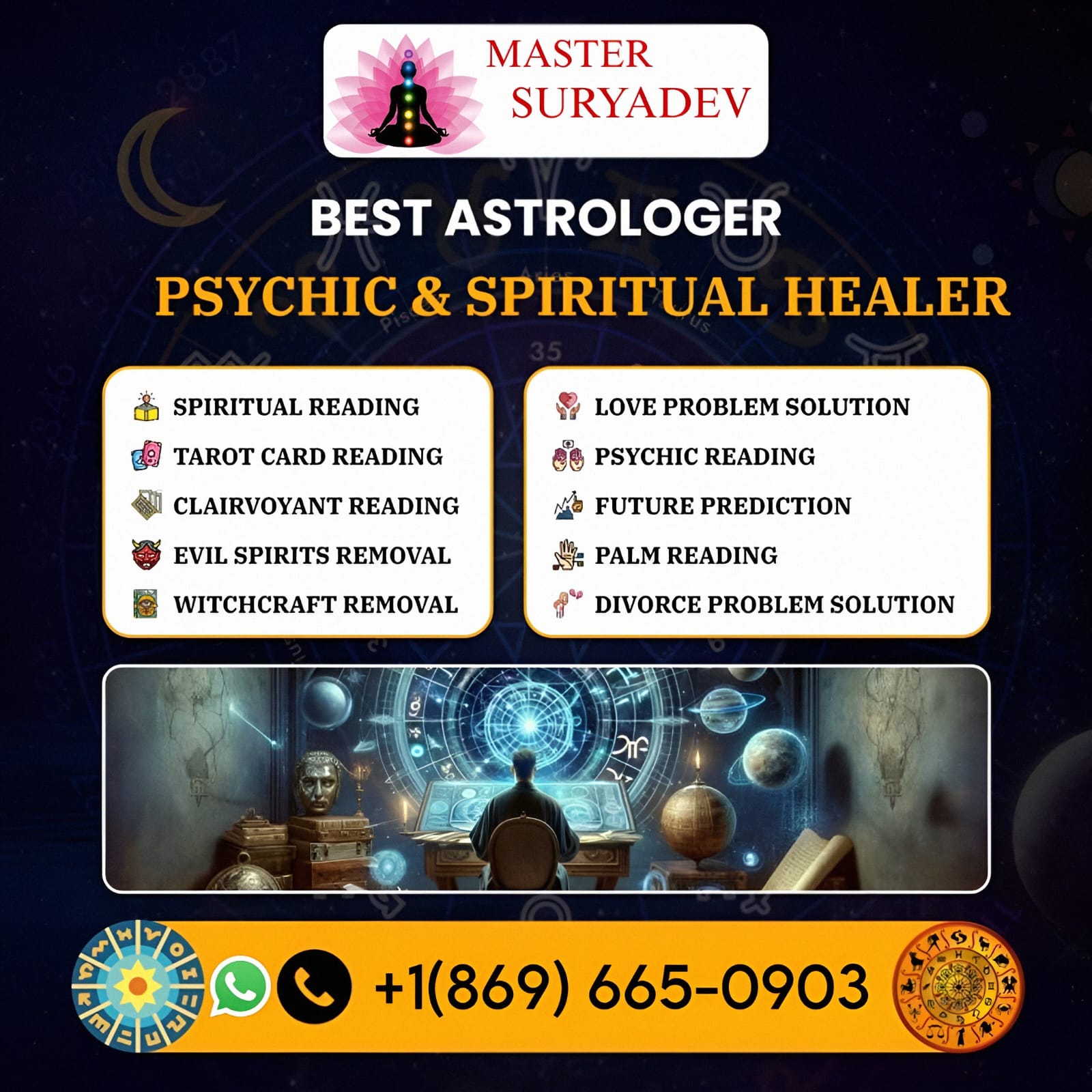 Famous astrologer and physic spiritual healer Facebook ad from May 19, 2026