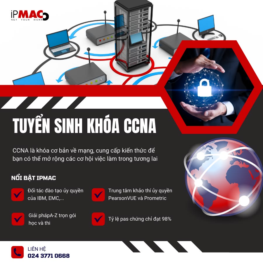 Học viện Công nghệ thông tin IPMAC Facebook ad: Phát triển nghề nghiệp cùng CCNA