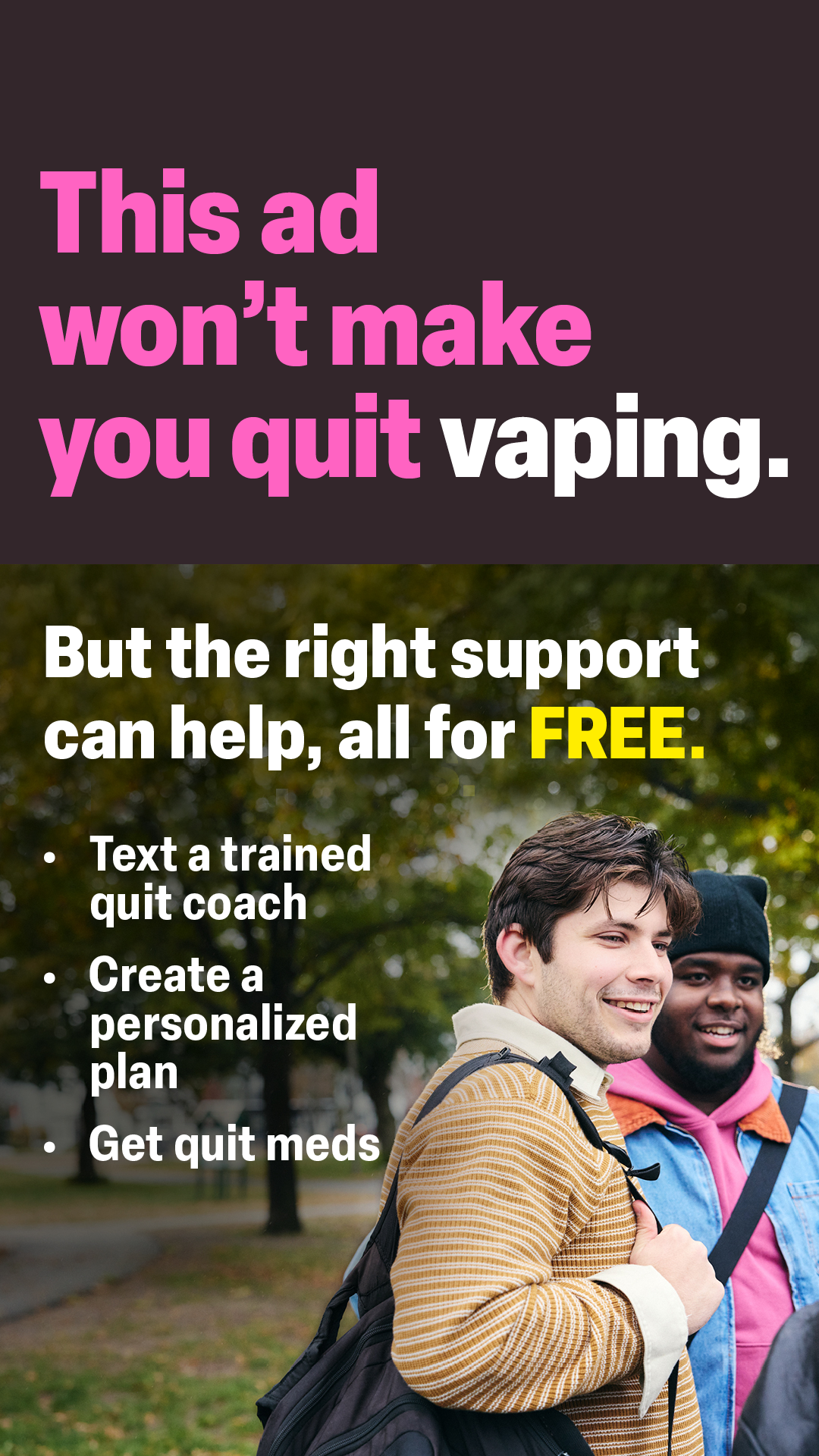Massachusetts Department of Public Health Facebook ad