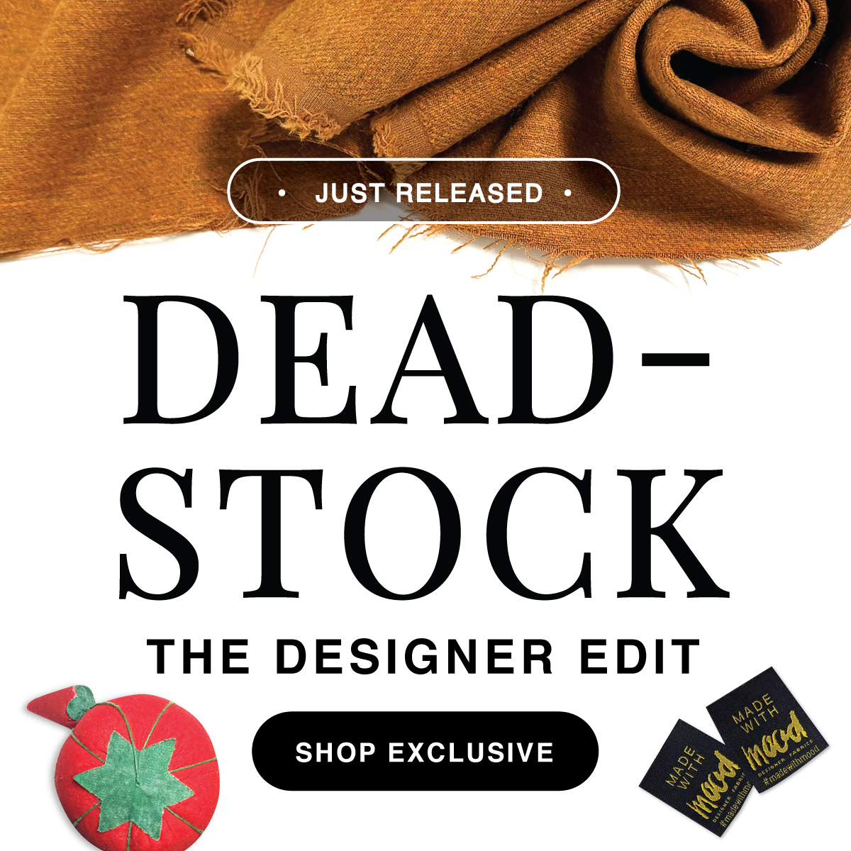 Mood Designer Fabrics Facebook ad: New Designer Drop