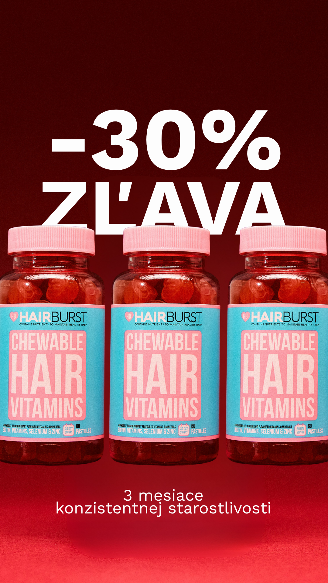 Hairburst SK.CZ Facebook ad