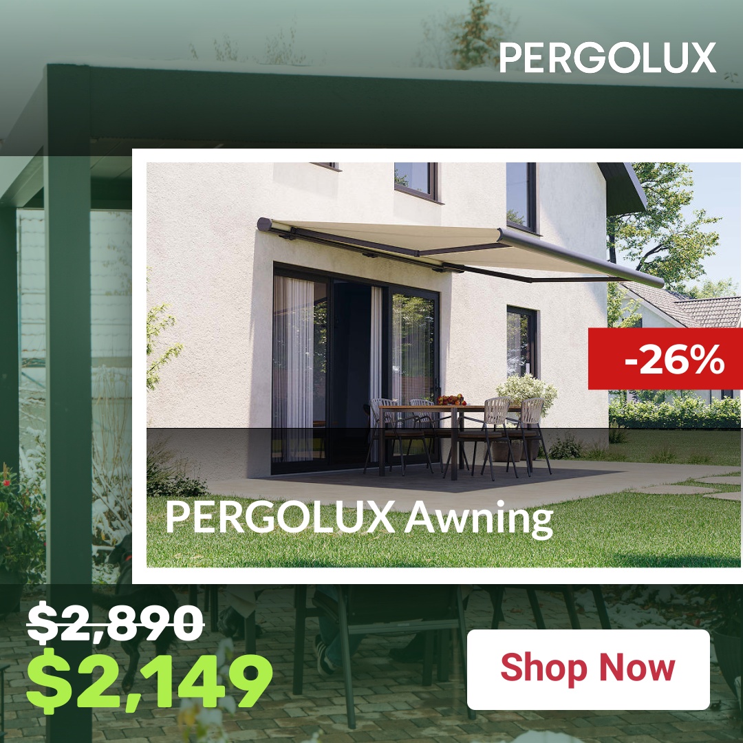 pergolux.au Facebook ad: More shade. More comfort.