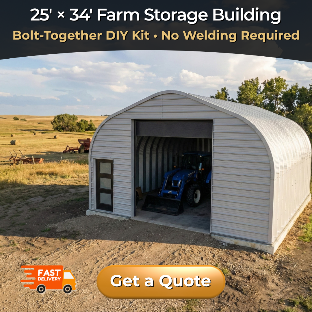 Future Buildings Facebook ad: DIY Steel Farm Storage Buildings