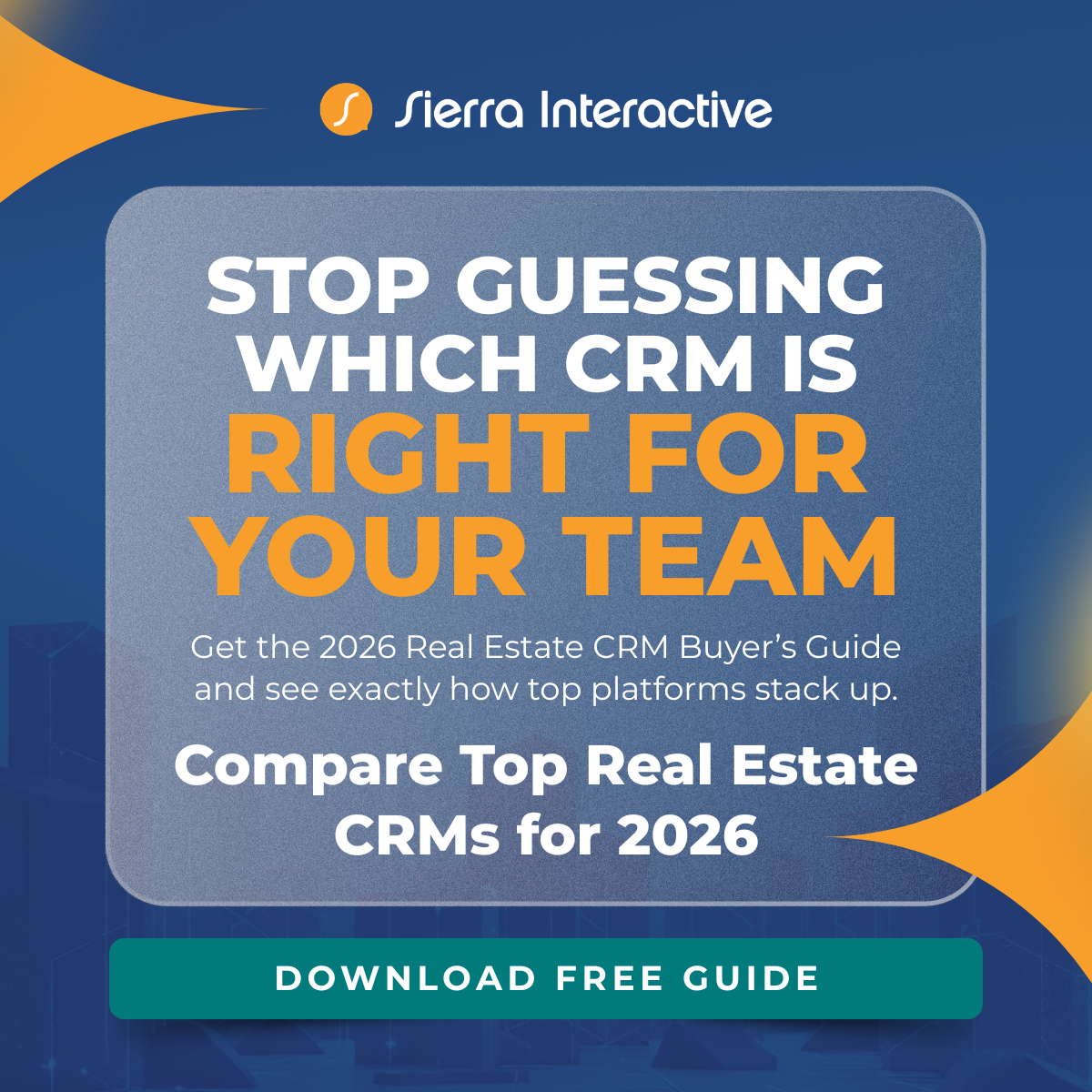 Sierra Interactive Facebook ad: Compare Top Real Estate CRMs