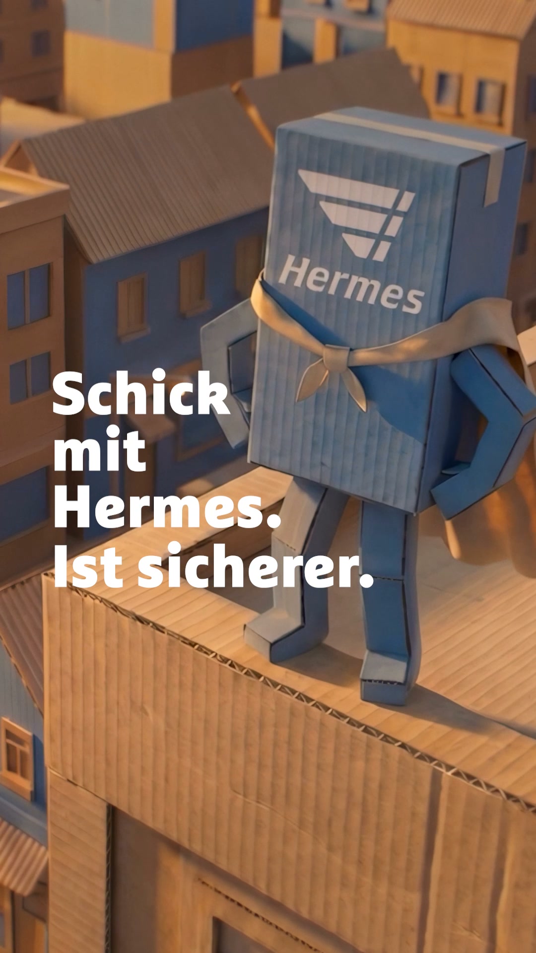 Hermes Logistik Facebook ad: Schick mit Hermes.