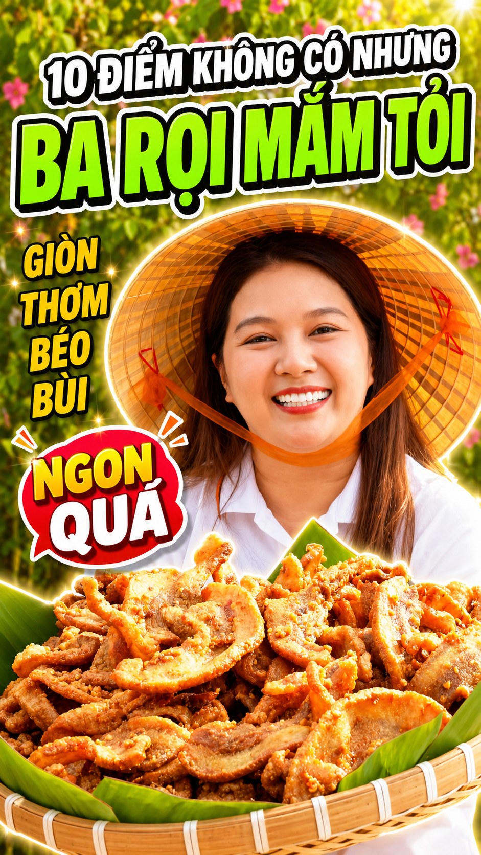 Tasty Food - Khô Ngon Sỉ Lẻ Facebook ad: BA RỌI MẮM TỎI, GIÒN NGON ĐẬM ĐÀ!
