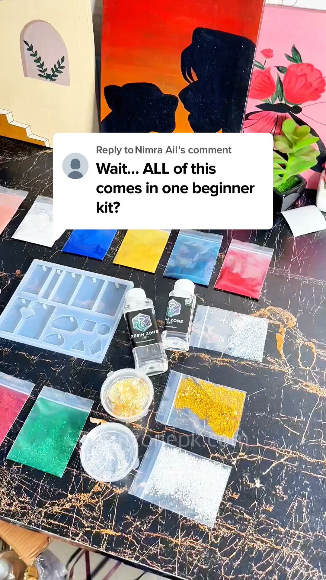 ResinZonepk Facebook ad: Everything You Need to Start Resin Art