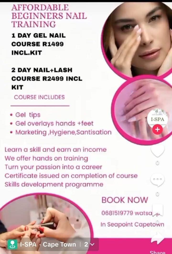 ispa aesthetic clinic Facebook ad: TURN YOUR PASSION INTO A CAREER.