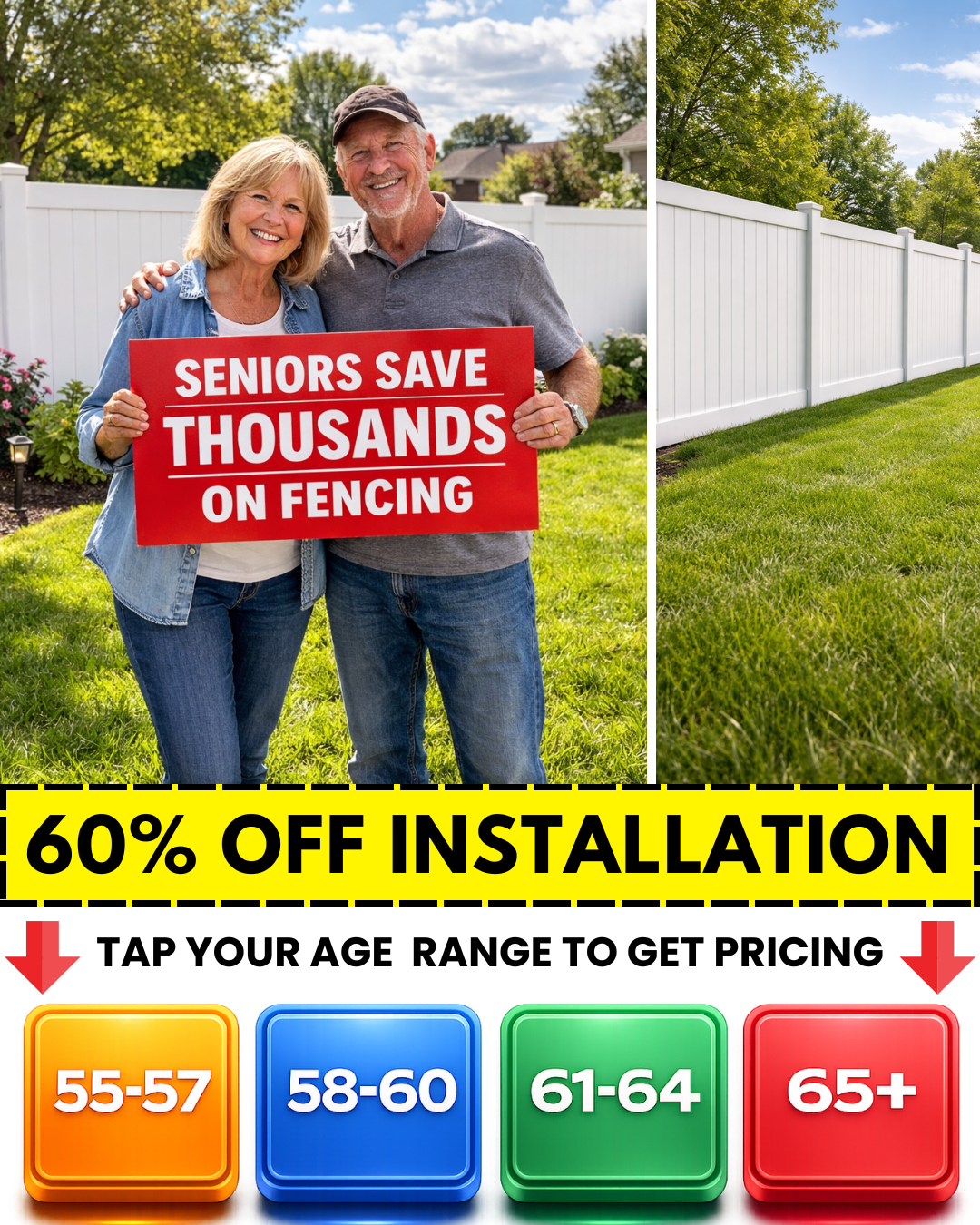 Revamp Fence & Deck Facebook ad: Seniors Save Thousands On New Fence