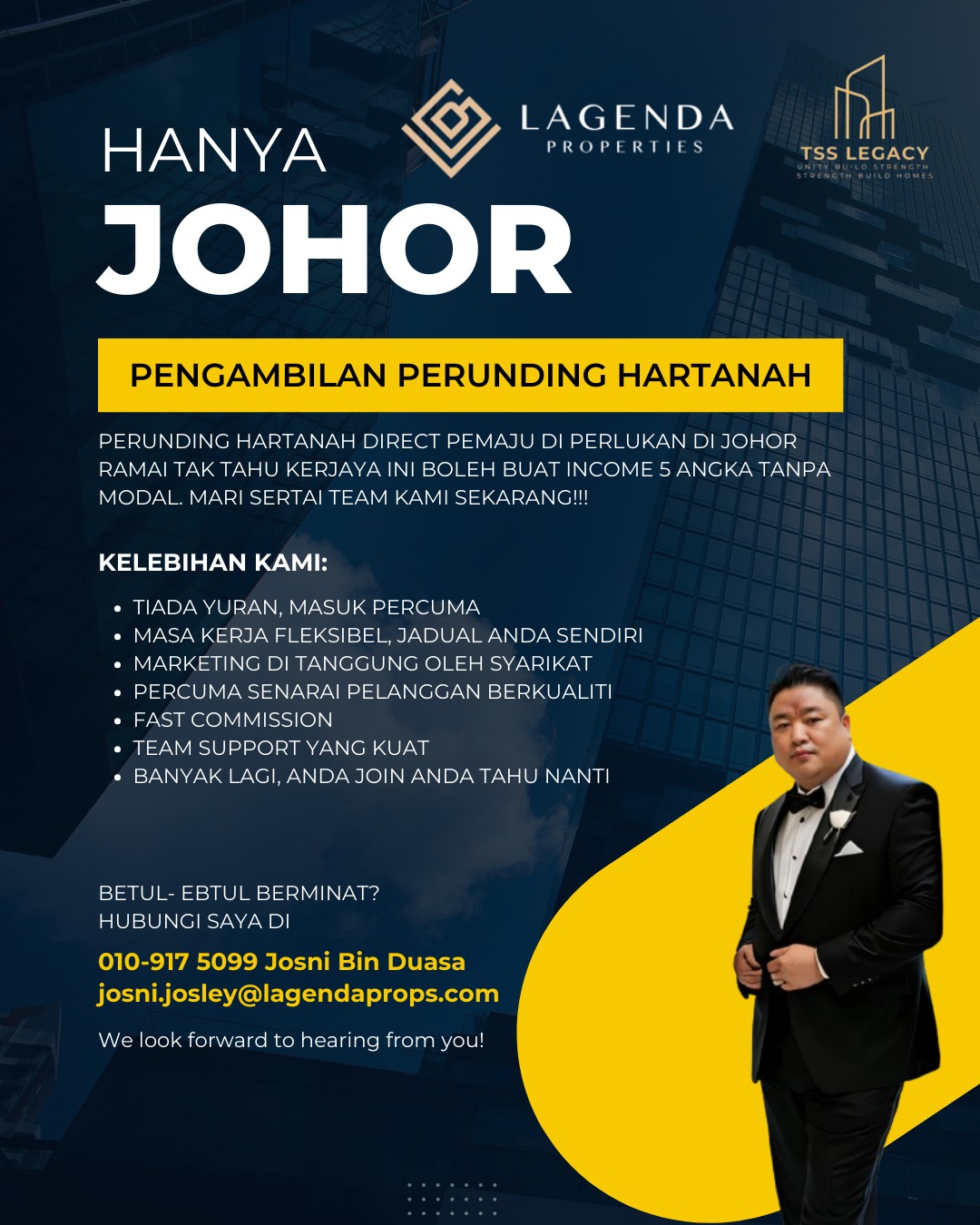 TSS Hartanah Legacy Facebook ad: Ramai orang Johor tak sedar… kerja ini boleh…