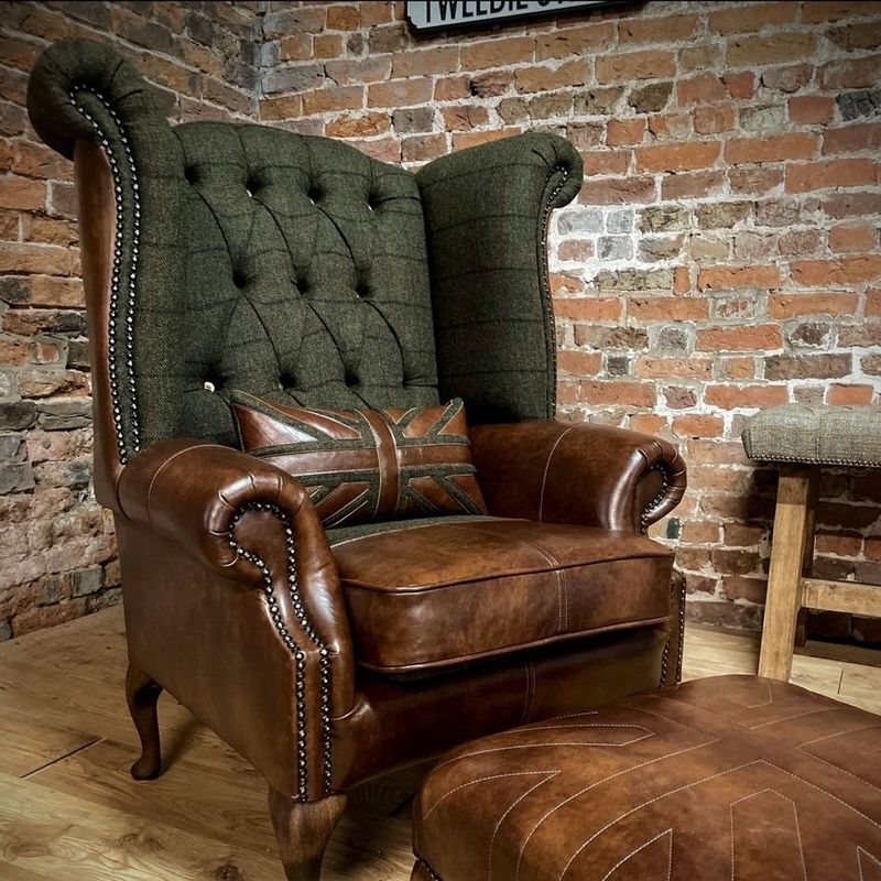 Tweedie Chairs Facebook ad: Stunning, Handcrafted Tweed Furniture To Compliment Any…