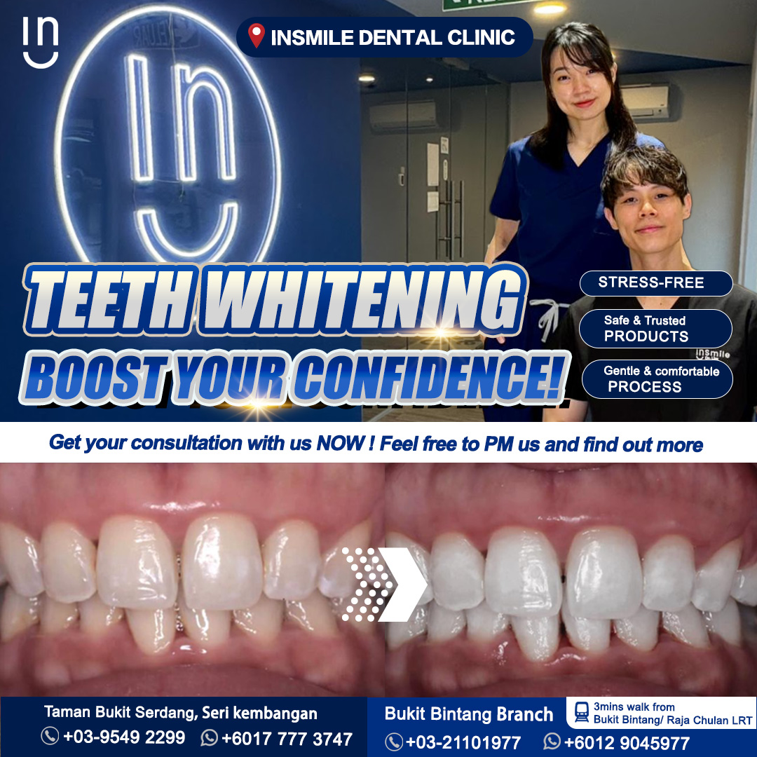 Insmile Dental Facebook ad: Yellow teeth affecting your confidence?