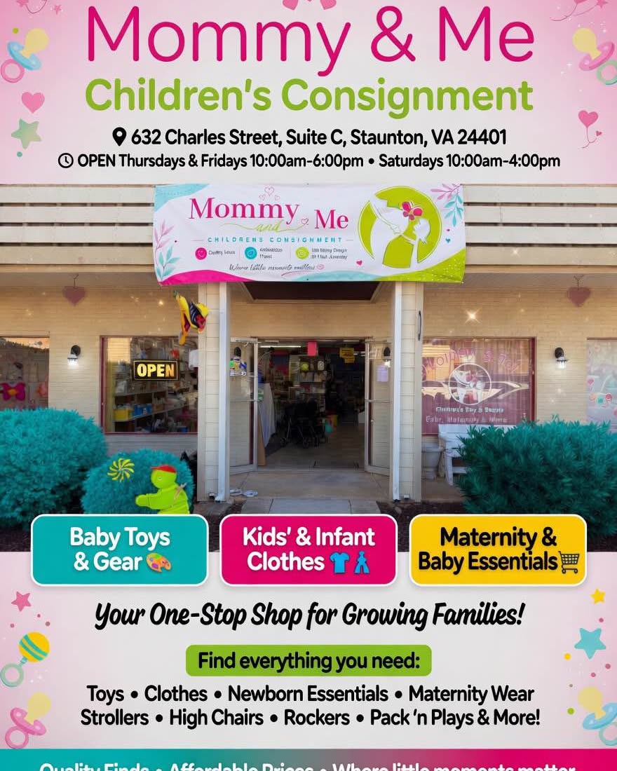 Aiden Grove Facebook ad: Mommy & Me Children's Consignment Store - Staunton VA