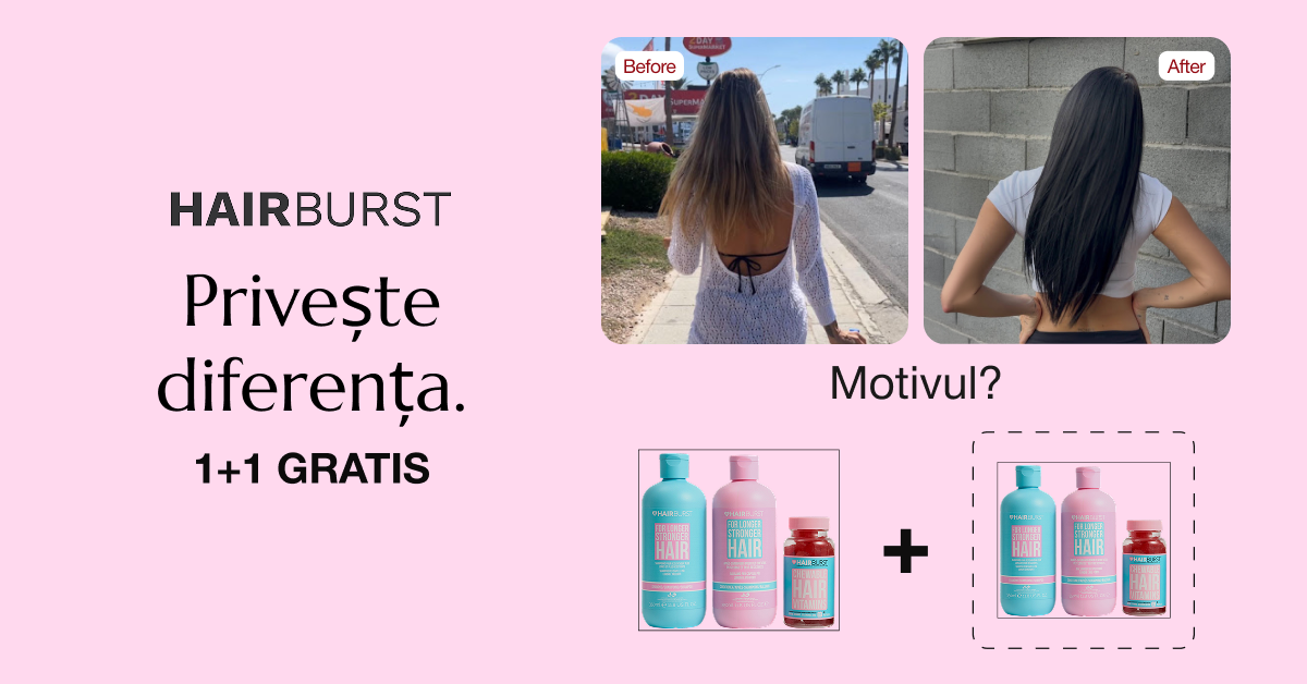 Hairburst Romania Facebook ad