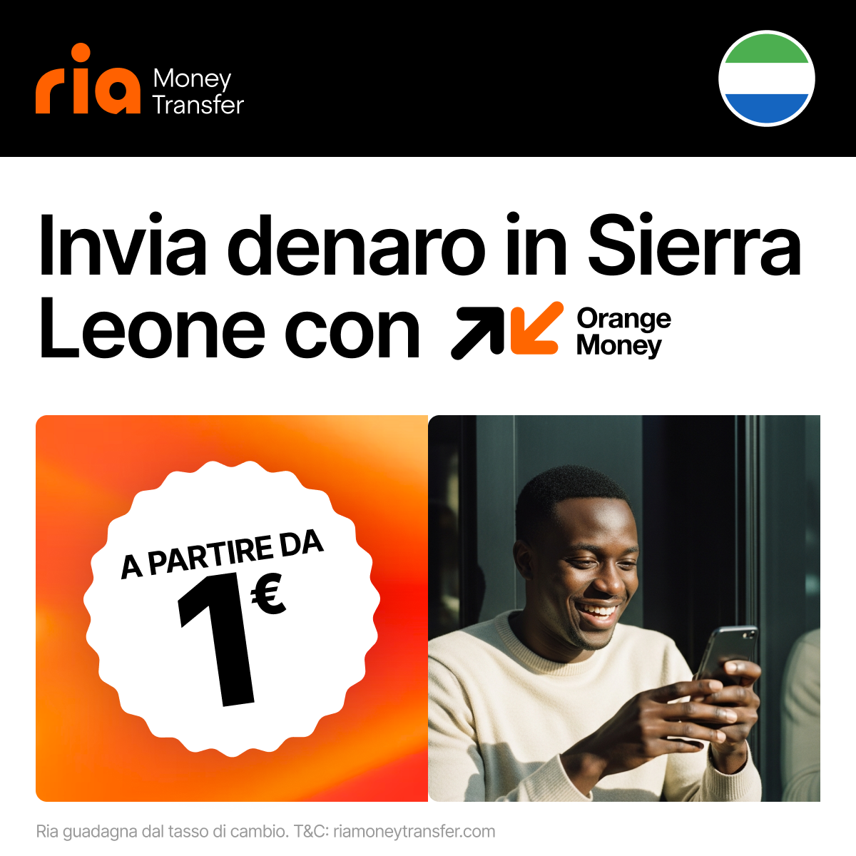 Ria Money Transfer Facebook ad