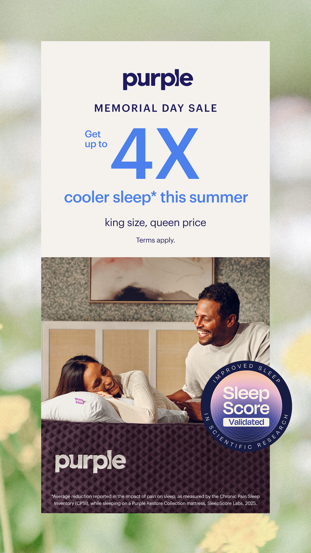 Purple Facebook ad