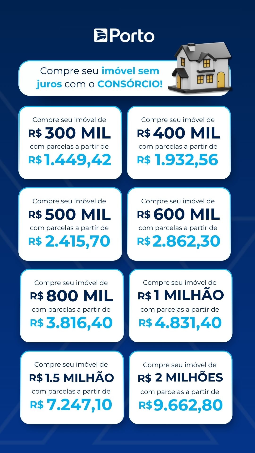 Porto Next Consórcio Facebook ad from Apr 7, 2026